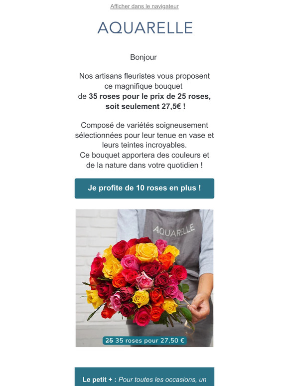 Offrez 35 roses à 27.50€