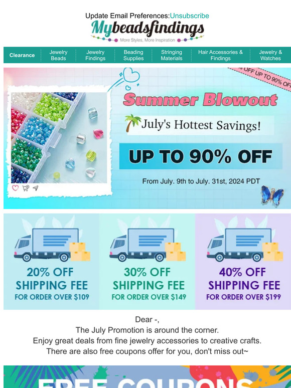 Mybeadsfindings Summer Blowout