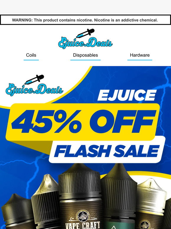 eJuice Deals: FLASH SALE! 45% OFF ALL JUICE!  [FLASH45] | Milled