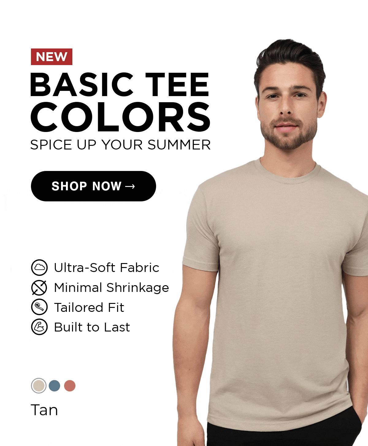 New Basic Tee Colors! Spice up your summer