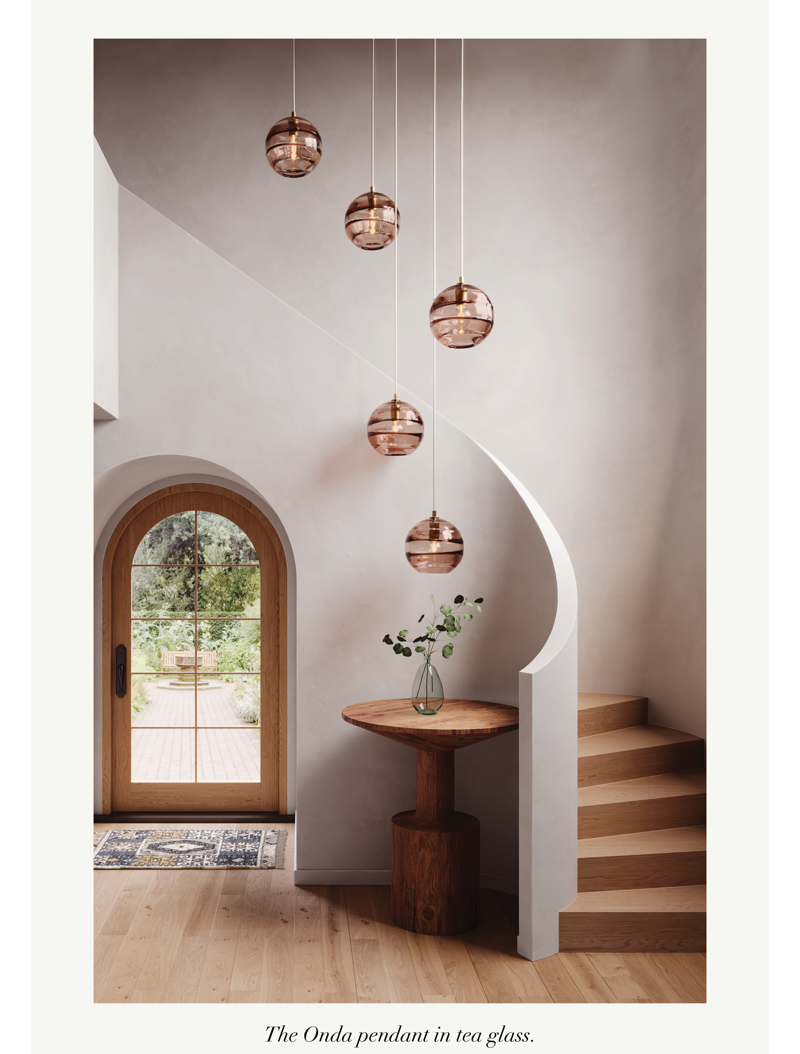 A. Rudin | Heated - Onda Pendant in tea glass