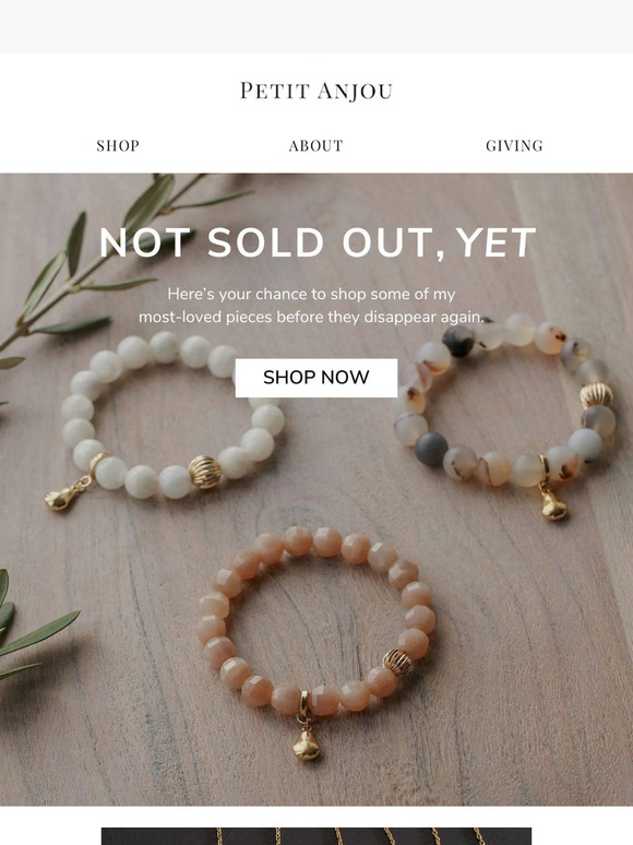 Pieces so good they sell out every time