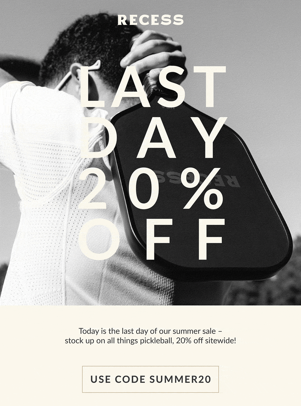 Last Day for 20% Off Recess Pickleball