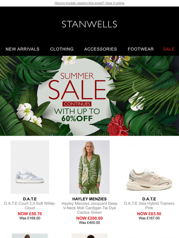 Further Reductions on Summer Sale Stock With Up To 60% Off Selected Brands...