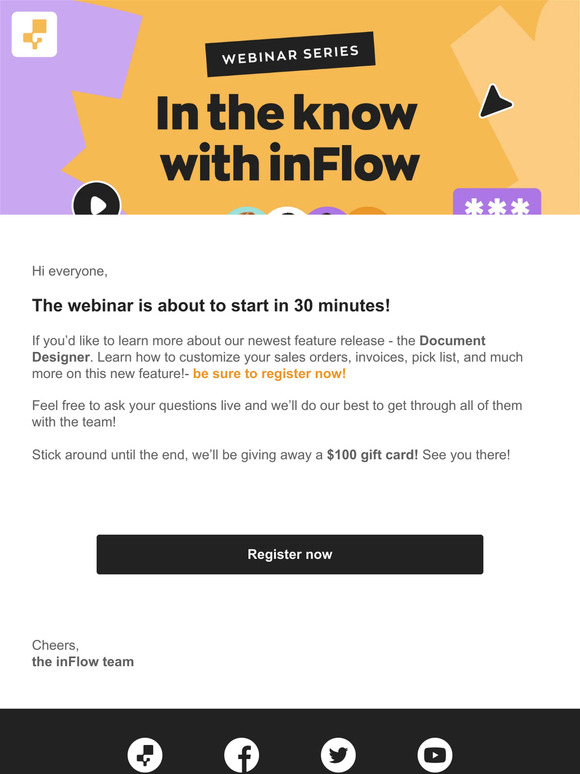 Webinar Starting Soon! inFlow: Document Designer