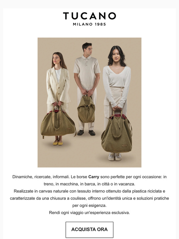 Scopri le nuove borse in canvas Carry