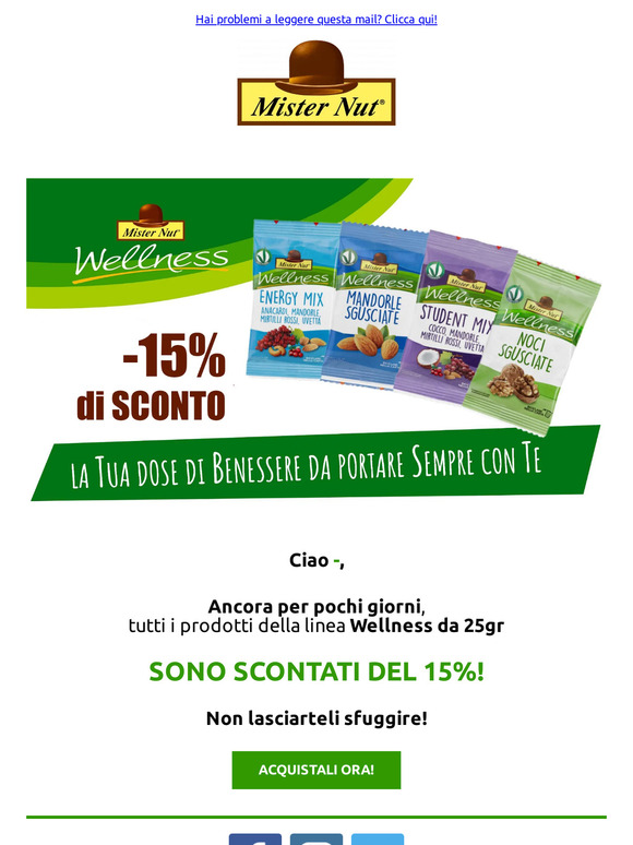 🥜 Manca poco!! Approfitta del -15% di sconto!