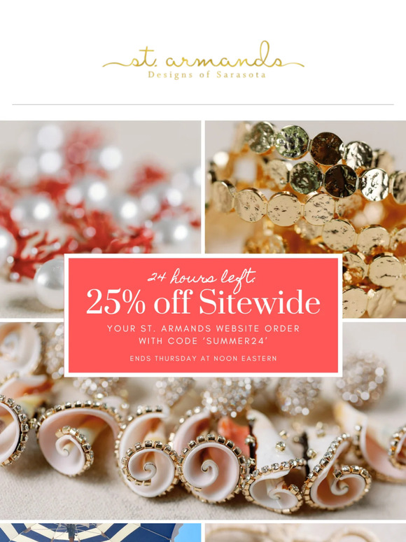 24 Hours Left: 25% off St. Armands Ends Tomorrow!