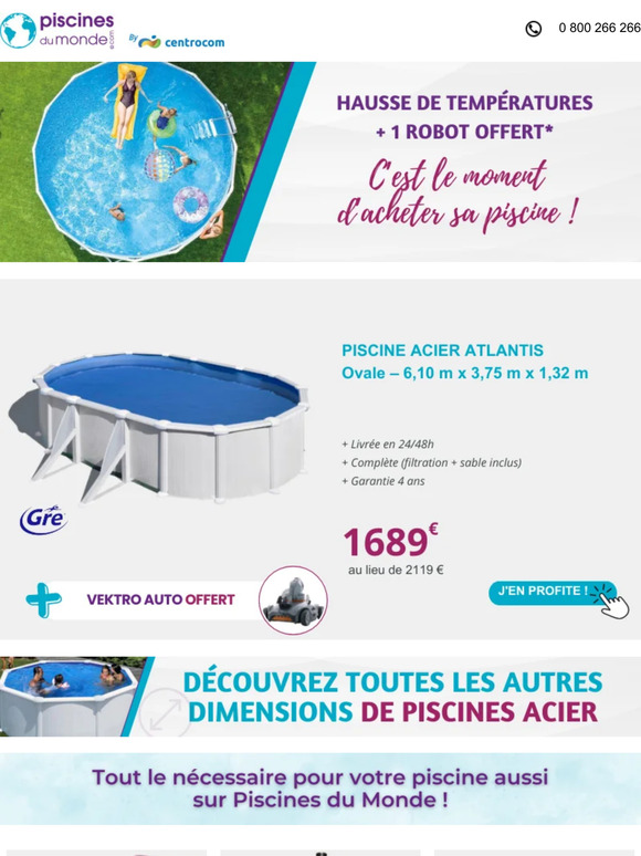 Hausse de températures + 1 robot offert