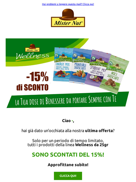 🥜 -15% di sconto! Ne hai già approfittato?