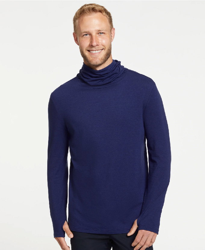 Shop Men's Ultimate Long Sleeve High Neck T-shirt UPF50+ Sensitive Collection