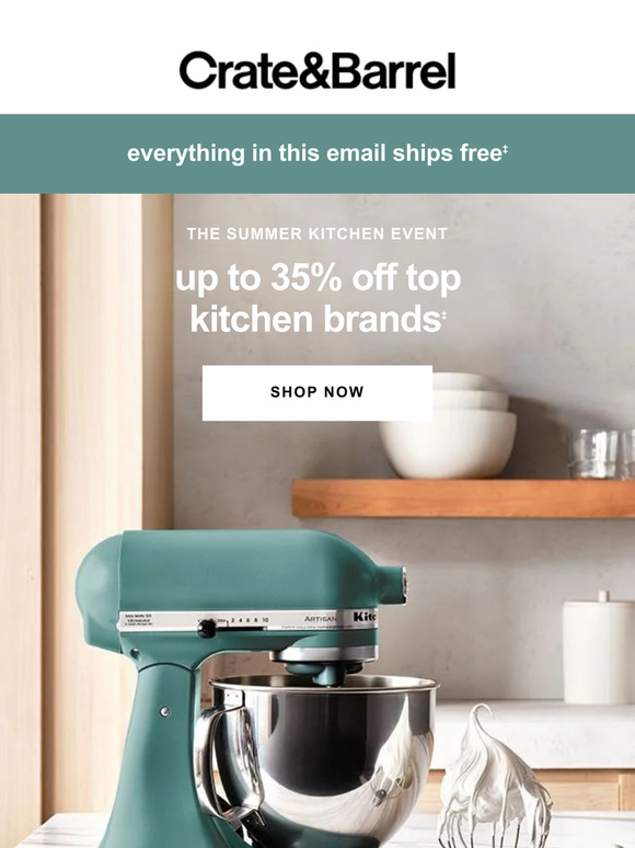 Crate and Barrel Email Newsletters Shop Sales, Discounts, and Coupon Codes