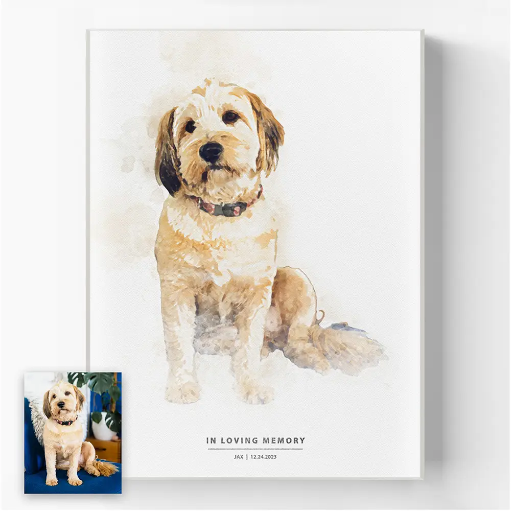 Image of Watercolor Pet Portraits on Vertical Acrylic