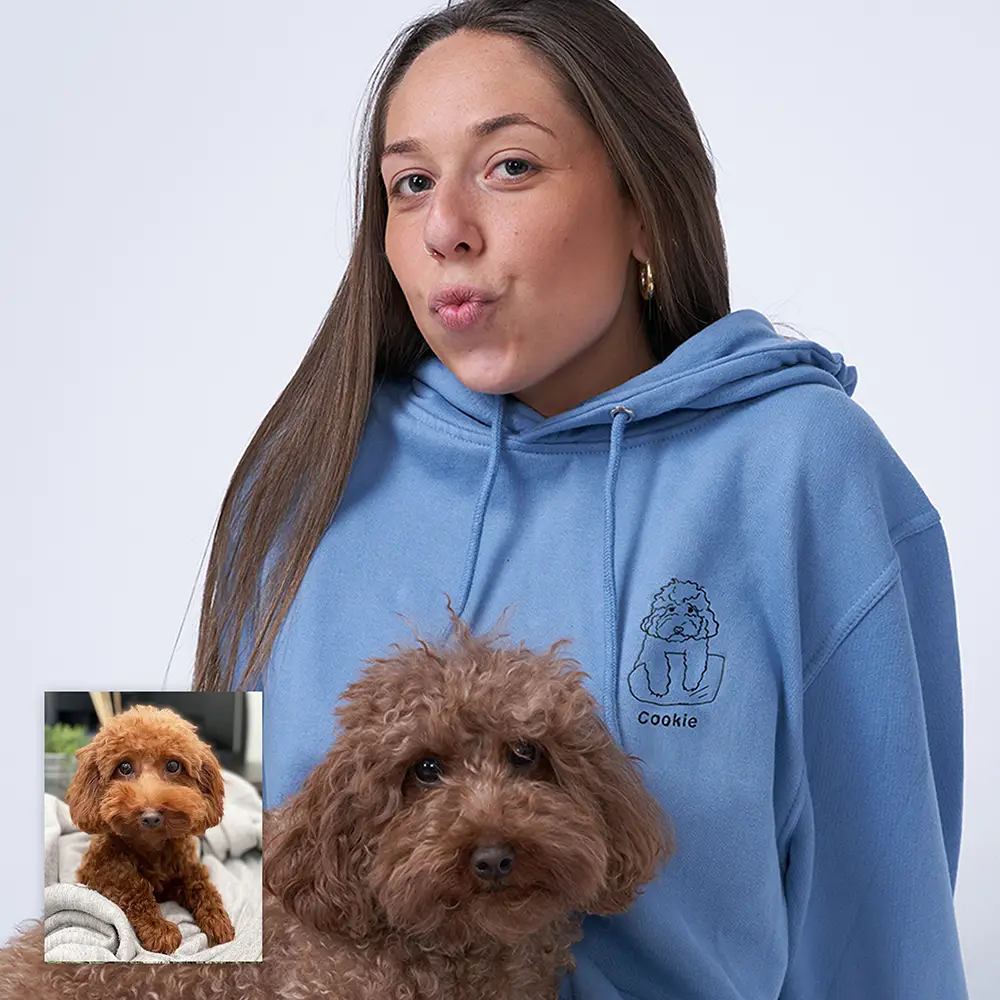 Image of Furry Friend - Custom Pet Line Art Hoodie