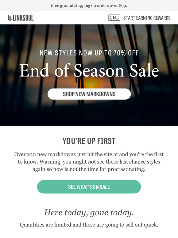 End of Season Sale is LIVE