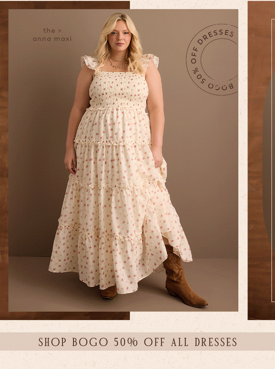 bogo 50% off dresses