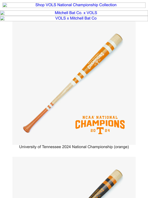 Tennessee Vols National Championship x Mitchell Bats