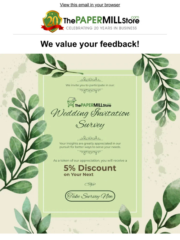 Hurry, Your 5% Reward for Survey Completion Ends Soon!