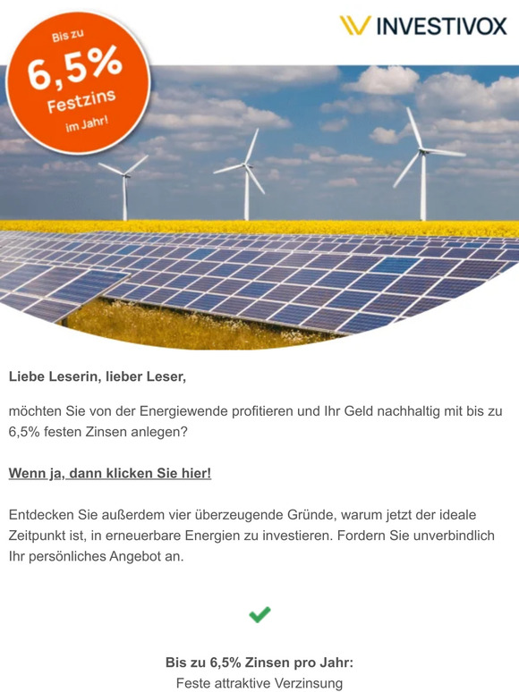 Sichern Sie sich 6,5% Festzins mit grüner Energie – Jetzt mehr erfahren!