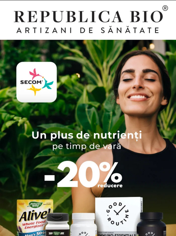 📣 Un plus de nutrienți pe timp de vară cu -20% reducere