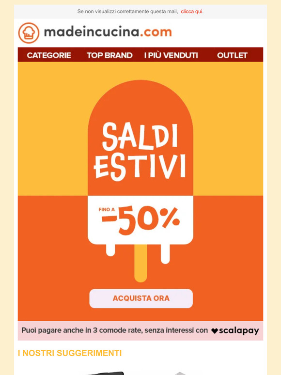 —, sono arrivati i Saldi Estivi fino a -50% su tantissimi prodotti!