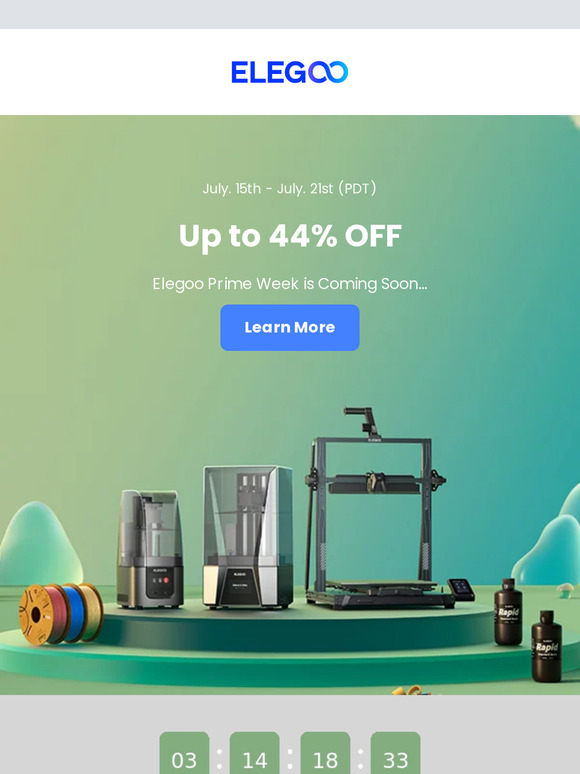 Mark Your Calendar! Up to 44% Off at ELEGOO's Prime Week!