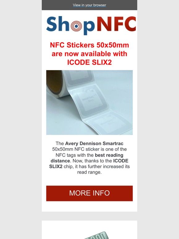 NFC Stickers 50x50 now available with SLIX2
