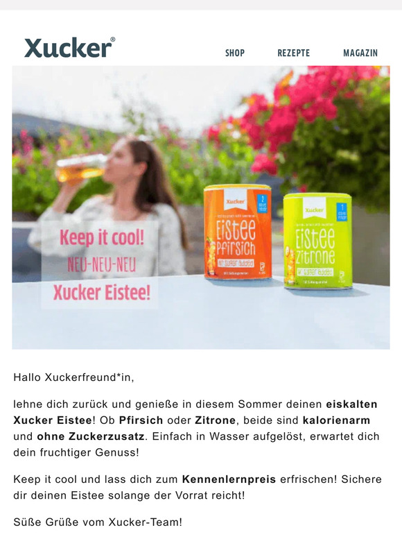 NEU: Xucker Eistee Pfirsich🍑und Zitrone🍋