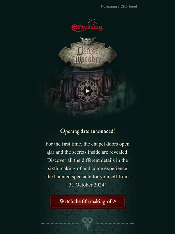 This will be the opening date of the new attraction Danse Macabre!