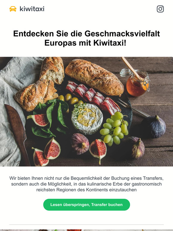 🥗 Von Italien nach Griechenland: Entdecken Sie die Geschmacksvielfalt Europas mit Kiwitaxi