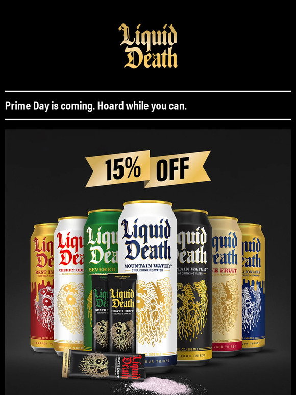 Loading Death Liquid Death: Load Up Your Cart For 15% Off Liquid Death | Milled