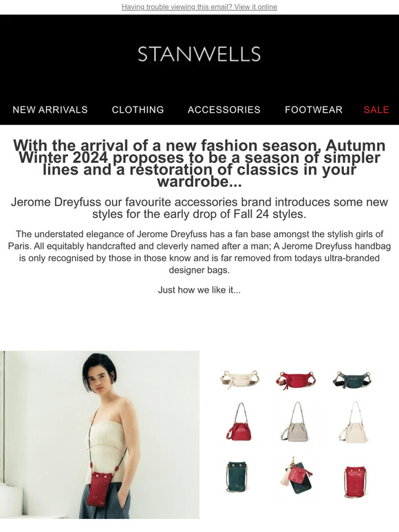 Discreet Luxury, Parisian Style. Introducing Jerome Dreyfuss AW24's First Collection...
