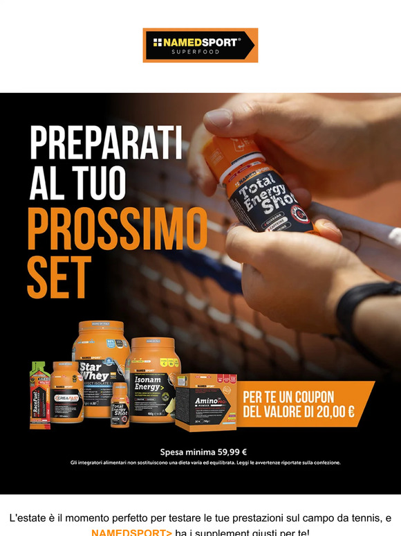 🎾 Un coupon del valore di 20 € per testare una nuova strategia in campo
