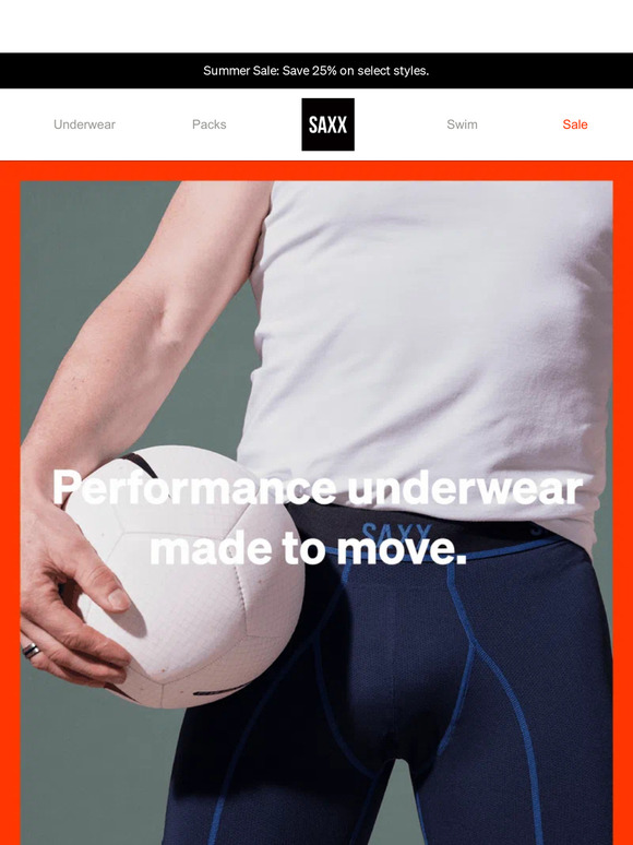 SAXX Underwear Email Newsletters Shop Sales, Discounts, and Coupon Codes