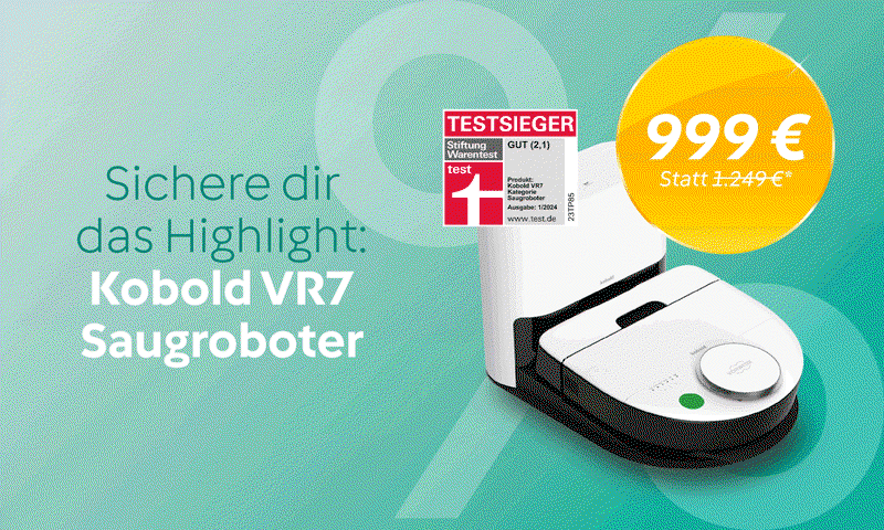 Der Kobold VR7 Saugroboter für 999 € statt 1249 €.
