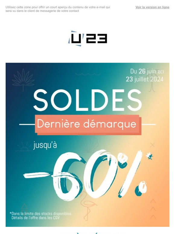 Dernière démarque été 2024 U23