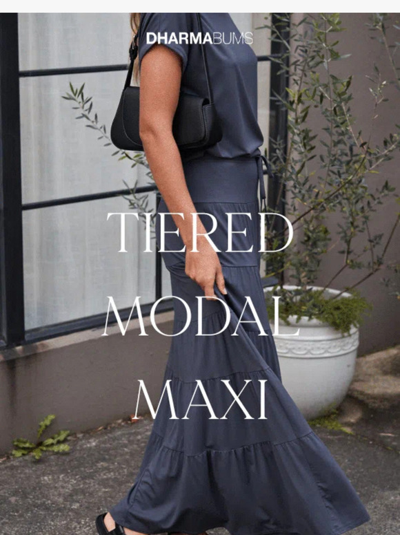 Dharma Bums: Meet Your New Go-To Skirt: The Tiered Modal Maxi | Milled