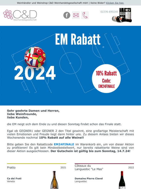 10% auf alles zum EM Finale!