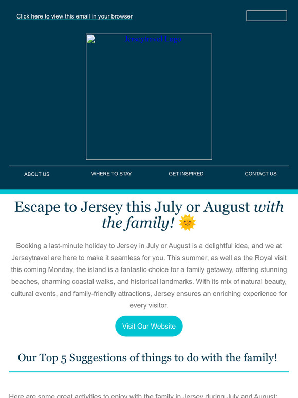Last Minute Breaks to Jersey with the family this July Or August!