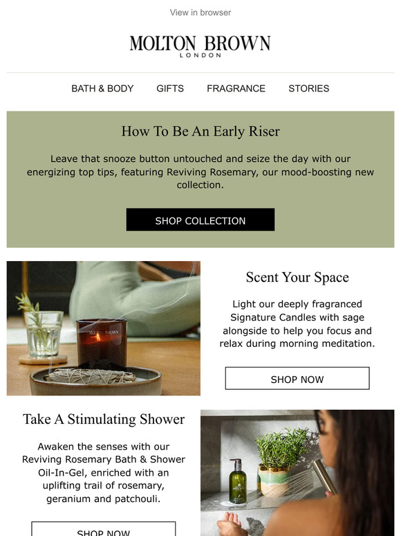 Molton Brown Email Newsletters Shop Sales, Discounts, and Coupon Codes