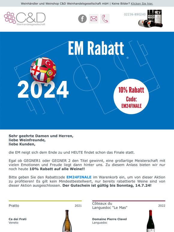 REMINDER: 10% auf alles zum EM Finale!