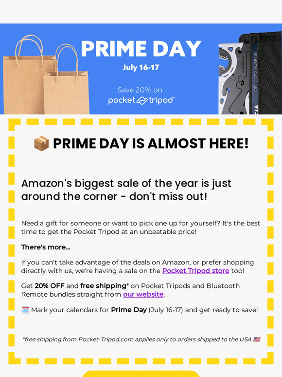 📦 Prime Day deals for the Pocket Tripod!