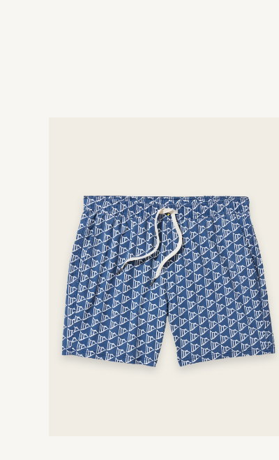Navy Windy Flags Bungalow Trunk