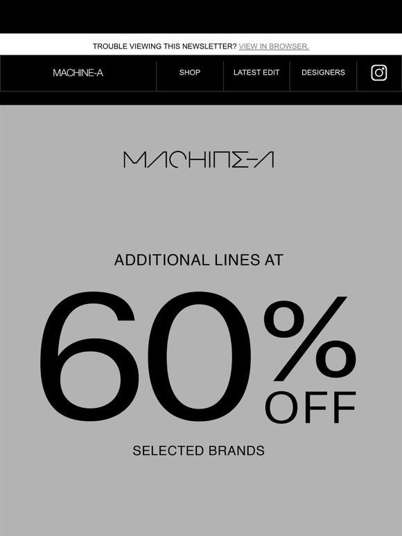 ADDITIONAL LINES AT 60% OFF
