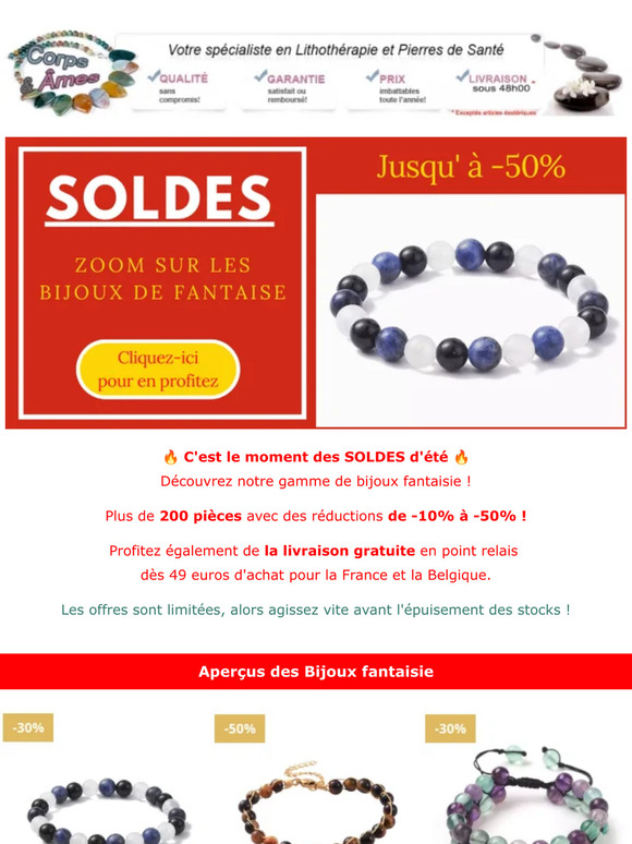 ✨ Craquez pour nos bijoux fantaisie en promo jusqu'à -50% !