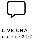 LIVE CHAT available 24/7