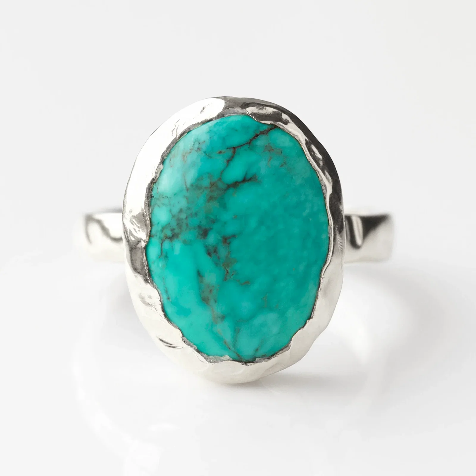 Image of Molten Organic Turquoise Statement Ring