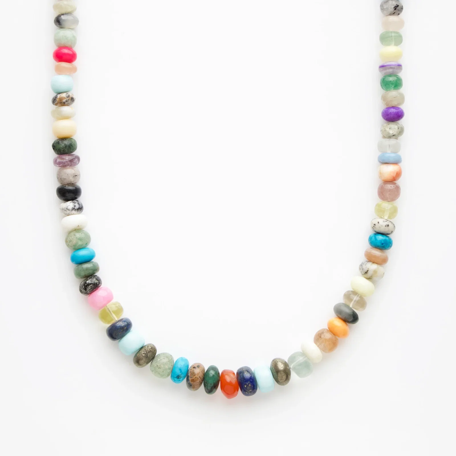 Image of Mixed Agate Multi Coloured Beaded Necklace