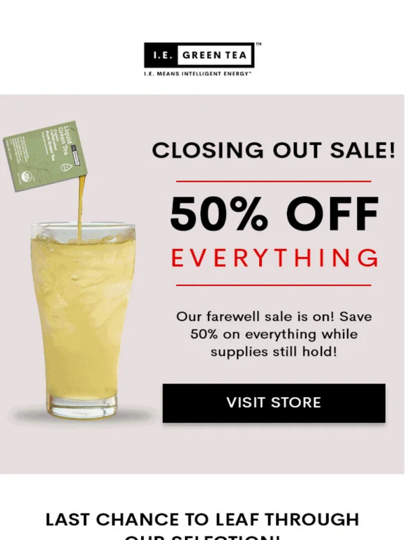 Our Farewell Sale Is Live!