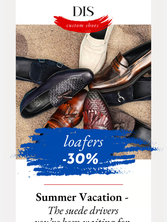Personalized loafers at 30% off